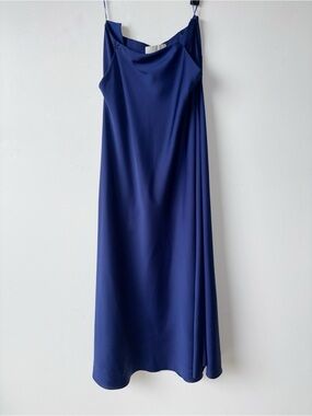Classic Royal Navy Maxi Slip Skirt